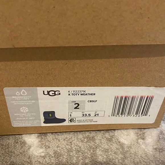 UGG Kids' Toty Weather Boots - Blue and Green - Picture 2 of 9